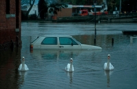 Flooding on River Severn - England