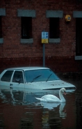 Flooding on River Severn - England