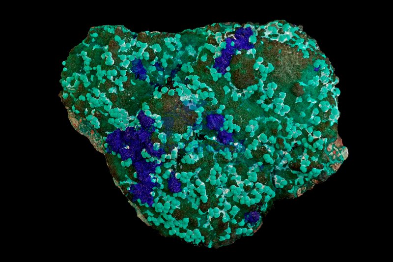 Malachite(green) and Azurite(blue) - Morenci mine- Arizona - USA