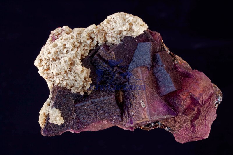 Fluorite with Calcite - Elmwood Mine - Tennesse - USA