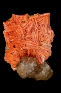 Cerrusite and Barite (orange) - Mbladen Mine - Morocco