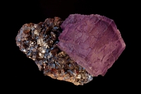 Fluorite (CaF2) on Sphalerite (ZnS) -  Tennessee - USA