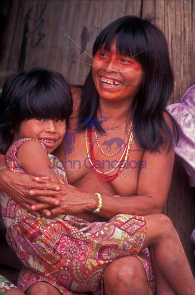 Mayoruna Indian With Traditional Facial Ornamentation - Peru
