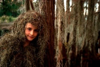 Child in Swamp With Spanish Moss  - Louisiana USA